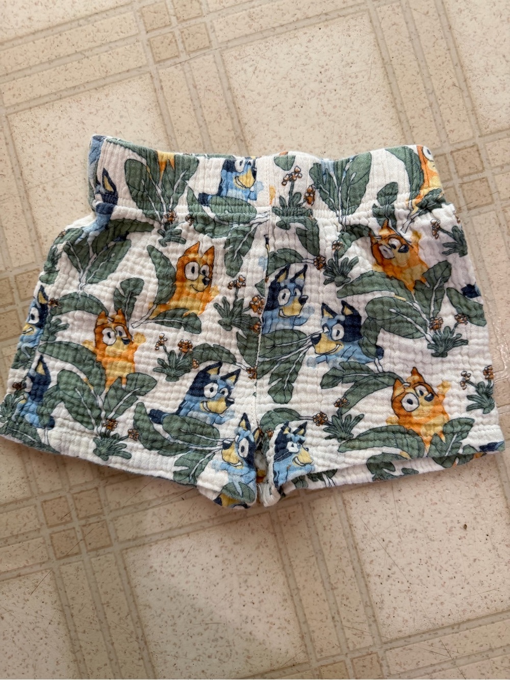 Bluey Set Gauzy Cotton Ruffled Sundress and Shorts Girls 3T - Picture 3 of 5